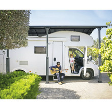 Einzelcarport, Carport für Wohnmobil CANOPIA by Palram Alpine 4300 höhenverstellbar 359 x 435 cm anthrazit