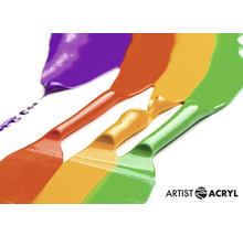 Verschiedene Farben Acrylfarbe aufgetragen