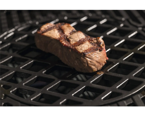 Gegrilltes Steak auf einem Grillrost