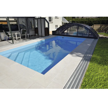 Poolumrandung Beckenrandstein Aquitaine Element 90° Ecke Betonweiß 49,5/49,5 x 31 x 3,2 cm