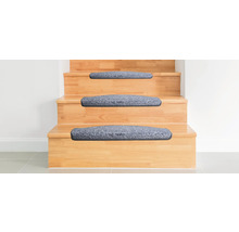 Stufenmatten-Set Mount Twist halbrund silber 23,5x65x4,5 cm 15-teilig