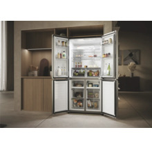 Kühl- und Gefrierkombination Multi Door HAIER HCR3818ENMM BxHxT 83,3 x 181,5 x 65 cm Kühlteil 311 l Gefrierteil 156 l edelstahl