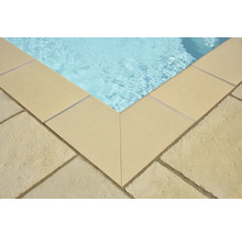 Detailaufnahme eines Schwimmbeckens mit Beckenrandsteinen