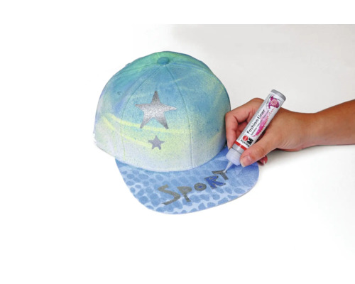 Verzierte Kappe mit Textilstift