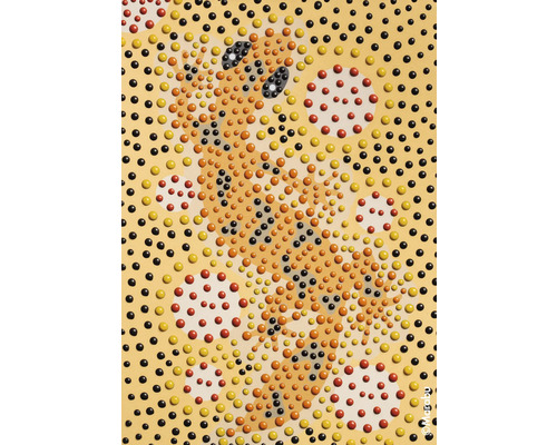 Abstraktes Gemälde mit gepunktetem Muster