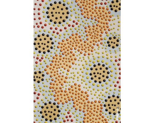 Abstraktes Punktmuster mit mehreren Farben als Dekorationsartikel