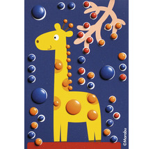 Illustration einer Giraffe mit dreidimensionalen Farbpunkten