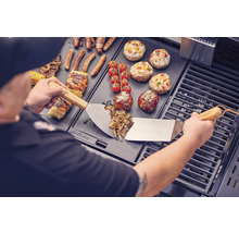 TENNEKER Plancha-Spatel Grillwender Grillspachtel für Plancha Edelstahl Babus silber