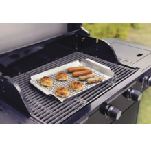 Grill mit Grillgut auf einer Grillschale