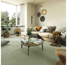 Teppichboden Shaggy Leila grün FB22 500 cm breit (Meterware)