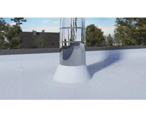 Dachdurchführung auf einem Flachdach.