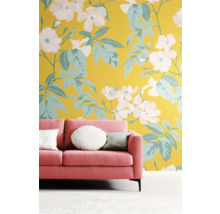 Digitaldruck Vlies 366822 Schöner Wohnen Blüten gelb 5-tlg. 265 x 300 cm
