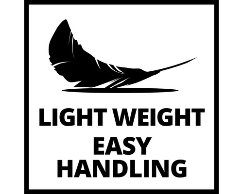 Symbol für geringes Gewicht und einfache Handhabung