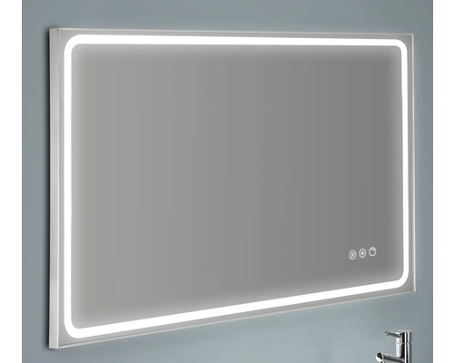 Rechteckiger Badezimmerspiegel mit LED-Beleuchtung