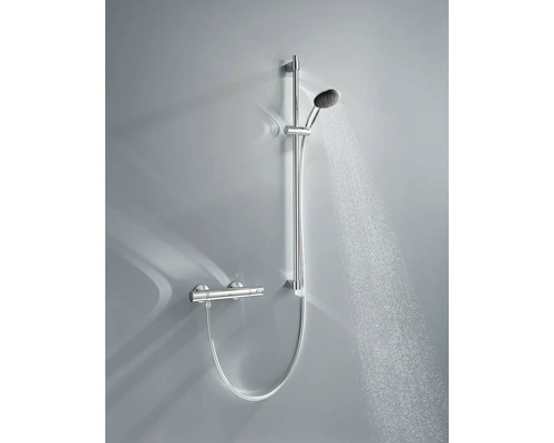 Duschsystem mit Handbrause und Thermostatmischer zur Wandmontage