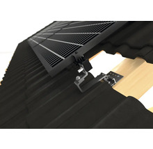 Endklemme für gerahmte PV-Module mit Rahmenhöhe 27-37 mm Aluminium schwarz eloxiert-thumb-1