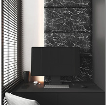 Wandkissen Carrara Marmor schw.Samt-Optik 30 x 60 cm
