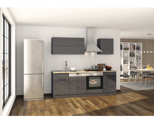 | HORNBACH Geräten cm 220 Küchenzeile Möbel Held Mailand mit