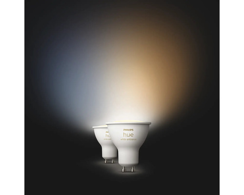 Zwei Philips Hue White Ambiance Leuchtmittel