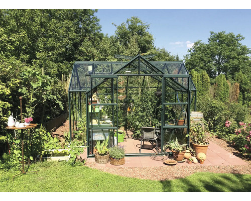 Gewächshaus Vitavia Sirius Einscheibensicherheitsglas 3 mm 383x383 cm grün Gewächshaus Vitavia Sirius Einscheibensicherheitsglas 3 mm 383x383 cm grün