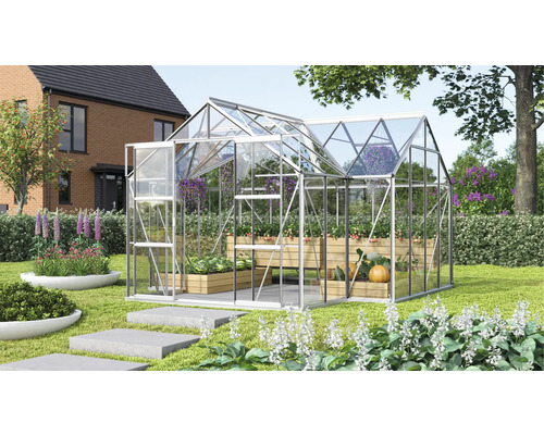Gewächshaus Vitavia Sirius Einscheibensicherheitsglas 3 mm 383x383 cm Aluminium Gewächshaus Vitavia Sirius Einscheibensicherheitsglas 3 mm 383x383 cm Aluminium