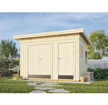 Gartenhaus aus Holz mit Doppeltür im Garten