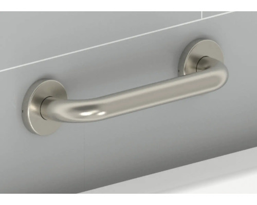 Haltegriff aus Metall an Wand montiert