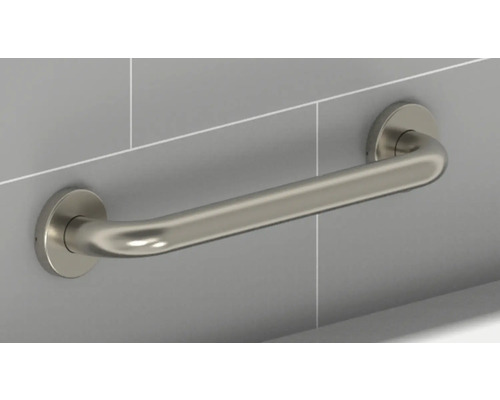 Haltegriff aus Metall für das Badezimmer an der Wand montiert