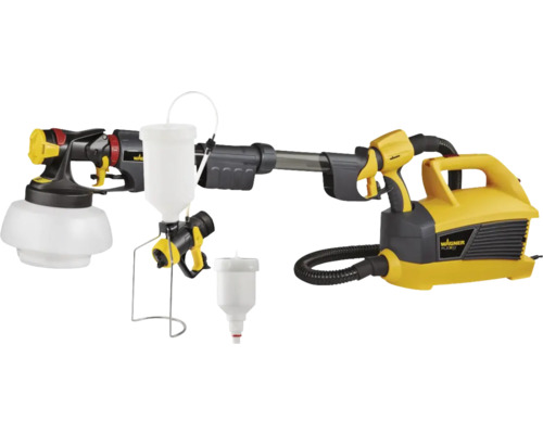 Farbsprühsystem mit verschiedenen Aufsätzen