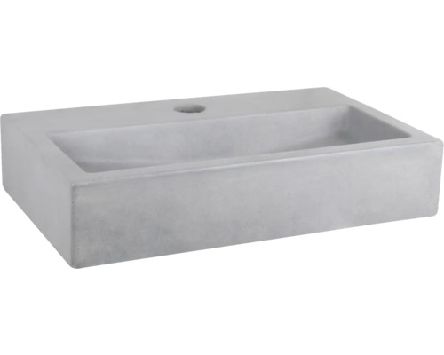 Handwaschbecken Differnz Flat 38 x 24 cm Beton grau mit Beschichtung 38.005.38