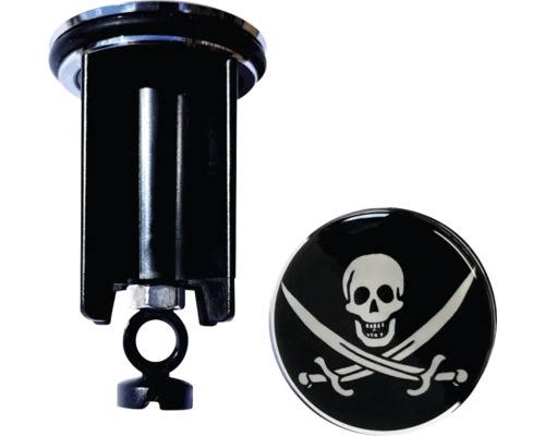 Excenterstopfen Totenkopf 19039 8 Duschkopfhalterung mit Totenkopf-Motiv