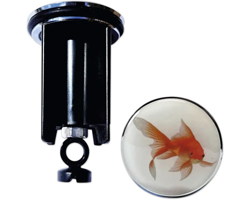 Excenterstopfen Fisch 19038 1 Waschbeckenstöpsel mit Goldfischmotiv