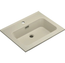 Waschtisch aus Keramik mit Hahnloch und Überlauf