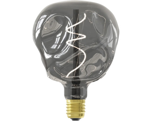 LED Globelampe dimmbar G125 E27/4W 80 lm 1800 K titan- grau warmweiß Calex XXL Organic Neo Dekorative Glühbirne mit gewundenem Glühfaden