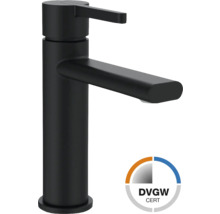 Schwarze Waschtischarmatur mit DVGW Zert