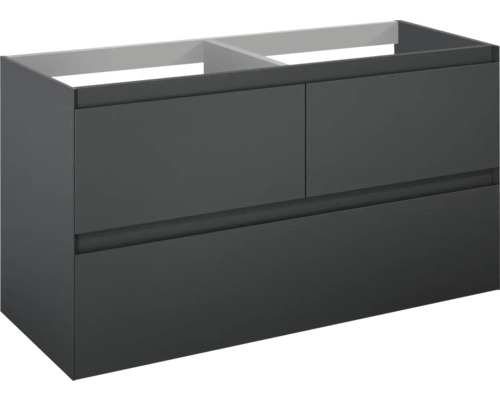 Jungborn Waschtischunterschrank DECEM BxHxT 120x63,5x45,8 cm anthrazit matt Waschbeckenunterschrank mit zwei Schubladen