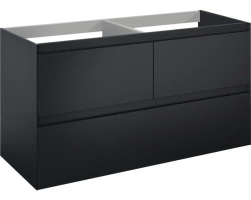 Jungborn Waschtischunterschrank DECEM BxHxT 120x63,5x45,8 cm schwarz matt