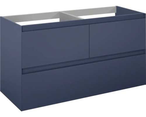 Jungborn Waschtischunterschrank DECEM BxHxT 120x63,5x45,8 cm navy blau matt Unterschrank für Waschtisch mit zwei Schubladen