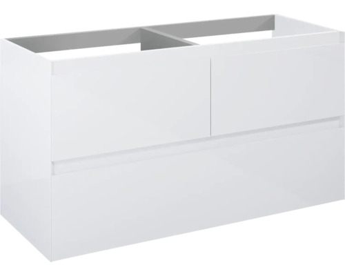 Jungborn Waschtischunterschrank DECEM BxHxT 120x63,5x45,8 cm weiß hochglanz Weißer Waschtischunterschrank mit zwei Schubladen