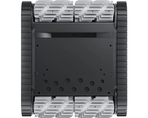 Poolreinigungsroboter mit Kettenlaufwerk und Reinigungsbürsten