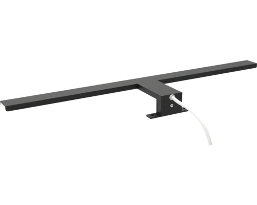 Schwarze Aufsatzleuchte mit Kabel