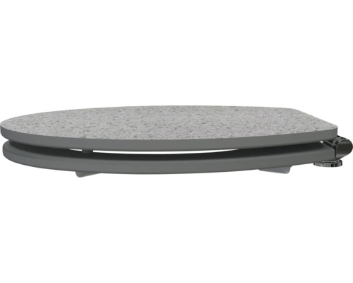 Grauer WC Sitz mit Steinoptik