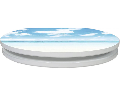 Toilettendeckel mit Strandmotiv