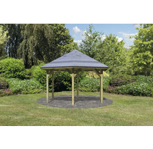 Pavillon Karibu Classic Felm mit Haube 324 x 370 cm kesseldruckimprägniert