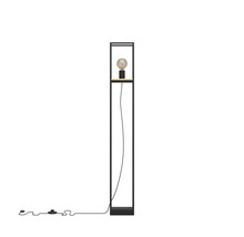 Schmale Stehlampe mit Glühbirne