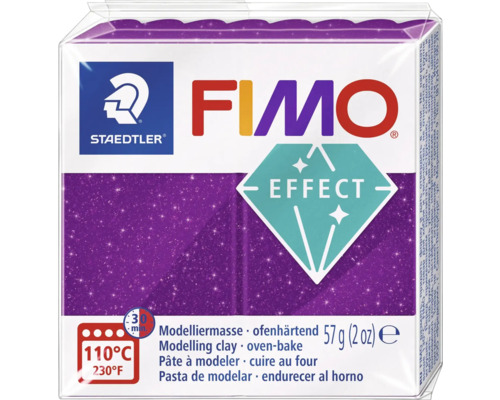 Fimo effect 57g glitter lila