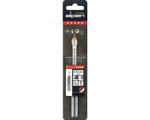 Alpen Keramo Extreme Fliesenbohrer, Durchmesser 10 Millimeter