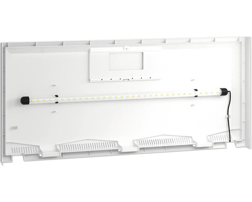 Rückseite einer weißen Aquariumabdeckung mit LED-Beleuchtung