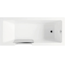 Aufnahme einer Badewanne mit Ablauf und Überlauf