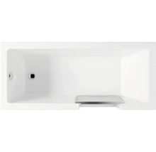 Rechteckige Badewanne mit Ablauf und Überlauf